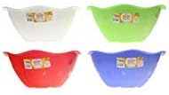 Plastic Salad Bowls Unbreakable 4 Assorted Colors Perfect size Reusable Salad Containers BPA Free Eco-friendly Useful tableware