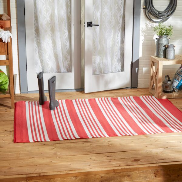 DII Outdoor Rug Collection Reversible Woven Polypropylene Plastic Straw Mat, 4x6-Feet, Coral - Image 7