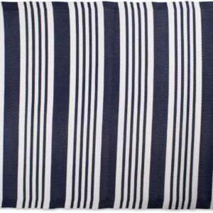 DII Outdoor Rug Collection Reversible Woven Polypropylene Plastic Straw Mat, 4x6-Feet, Nautical Blue