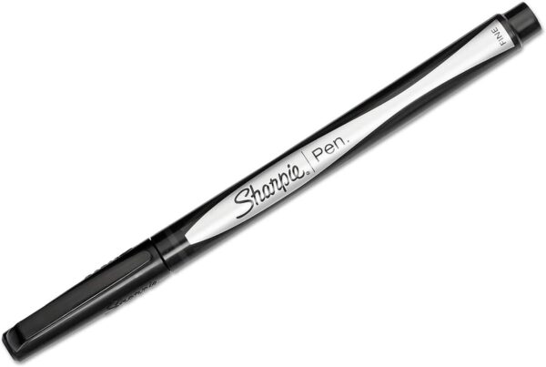 Sharpie Plastic Point Stick Permanent Water Resistant Pen, Black Ink, Fine, Dozen - Image 2