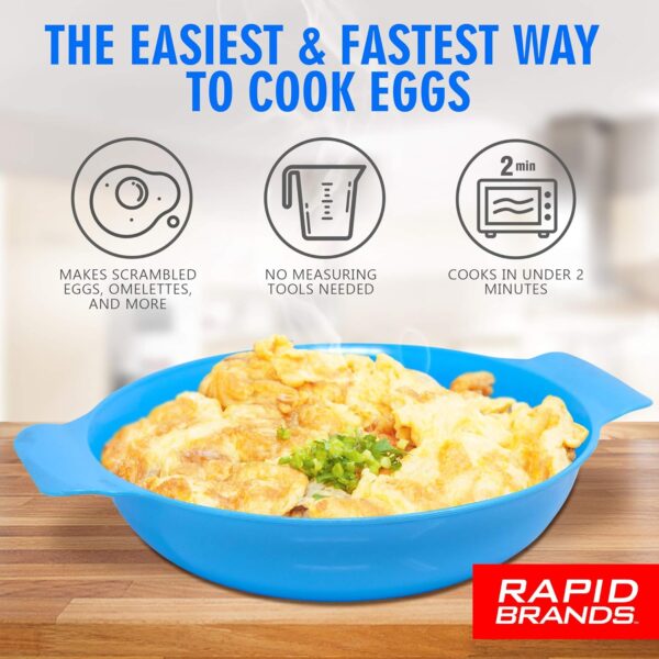 Rapid Egg Cooker | Microwave Scrambled Eggs & Omelettes in 2 Minutes | Perfect for Dorm, Small Kitchen, or Office | Dishwasher-Safe, Microwaveable, & BPA-Free - Image 2