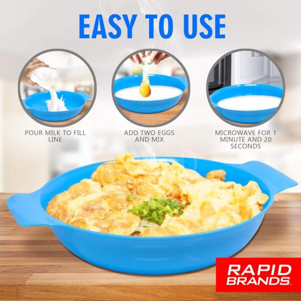 Rapid Egg Cooker | Microwave Scrambled Eggs & Omelettes in 2 Minutes | Perfect for Dorm, Small Kitchen, or Office | Dishwasher-Safe, Microwaveable, & BPA-Free - Image 3