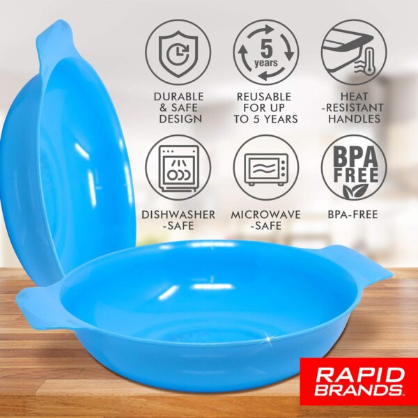 Rapid Egg Cooker | Microwave Scrambled Eggs & Omelettes in 2 Minutes | Perfect for Dorm, Small Kitchen, or Office | Dishwasher-Safe, Microwaveable, & BPA-Free - Image 4