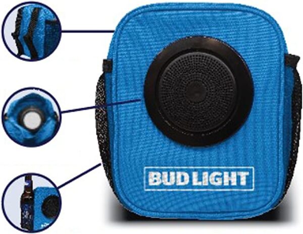 Bud Light Speaker Buddy Carry Organizer Pouch for Keys, Money, Phone, Beverage with Bluetooth Speaker- for Beach-Hiking-Camping-Walks - Image 2