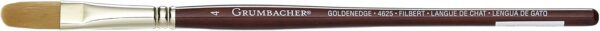 Grumbacher Goldenedge Golden Toray Filbert Watercolor Brush, Synthetic Bristles, Size 4 (4625.4)