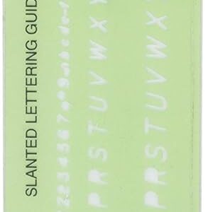 Rapidesign Gothic Slanted Letter and Number Template, 3/32, 5/32, 3/16 Inch Sizes, 1 Each (R973)