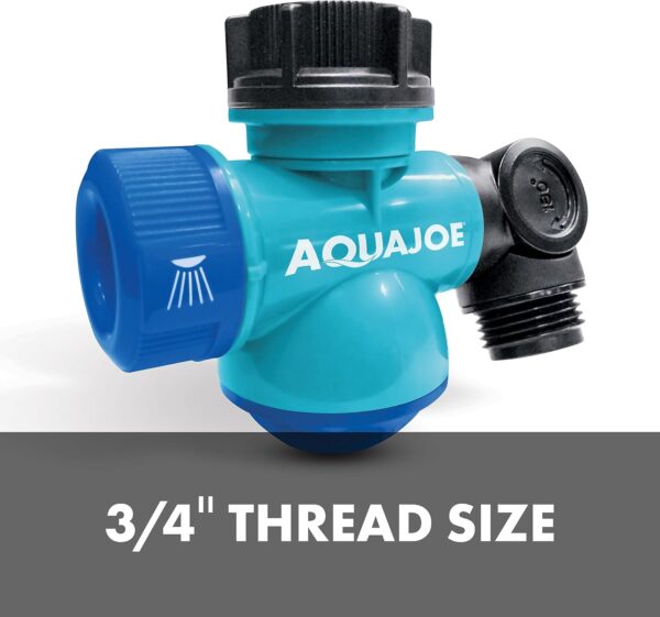 Aqua Joe SJI-MFGA1 Multi-Function Outdoor Water-Tap Connector, 180-Degree Pivoting Hose Connector with 360-Degree Rotating Tap Connector - Image 5