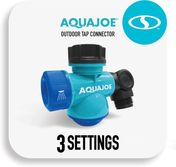 Aqua Joe SJI-MFGA1 Multi-Function Outdoor Water-Tap Connector, 180-Degree Pivoting Hose Connector with 360-Degree Rotating Tap Connector - Image 6