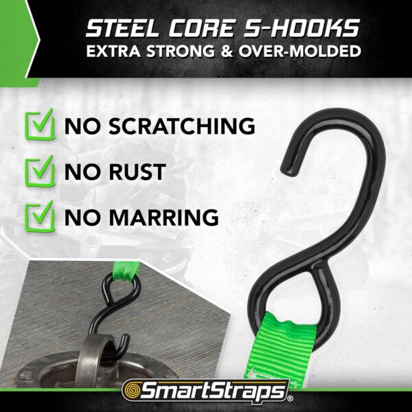 SmartStraps Ratchet Straps - 14ft GRN Premium RatchetX 4pk 1,500lb - Image 7