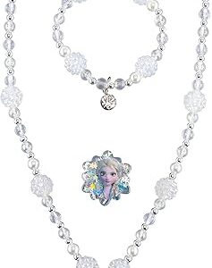 LUV HER Girls Jewelry Set - Dress Up Toy Jewelry Box Set with Bead Necklaces, Bracelets, and Rings - Frozen Play Accessories - Ages 3+