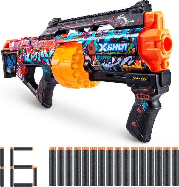 XShot Skins Last Stand Foam Dart Blaster - Graffiti, 16 Darts by ZURU
