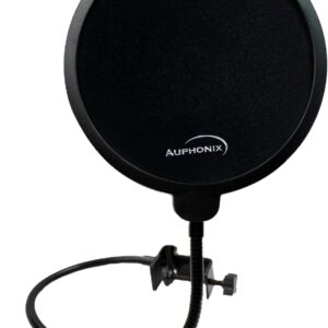 Pop Filter Screen for Microphones - Gooseneck Clamps Compatible with Blue Yeti Microphone - Great Gift
