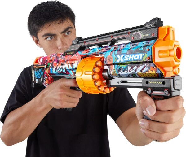 XShot Skins Last Stand Foam Dart Blaster - Graffiti, 16 Darts by ZURU - Image 5