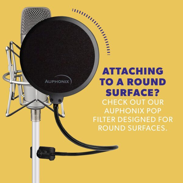 Pop Filter Screen for Microphones - Gooseneck Clamps Compatible with Blue Yeti Microphone - Great Gift - Image 9
