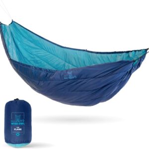 Wise Owl Outfitters Hammock Underquilt for Camping Hammock - Insulated Synthetic Underquilt for Single and Double Hammocks Blue