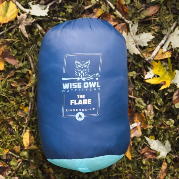 Wise Owl Outfitters Hammock Underquilt for Camping Hammock - Insulated Synthetic Underquilt for Single and Double Hammocks Blue - Image 6