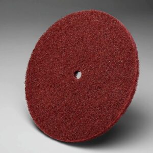 3M Scotch-Brite Radial Bristle Brush, Aluminum Oxide, 6000 rpm, 7-79/128 Diameter x 1 Width, 400 Grit, Blue (Pack of 1)