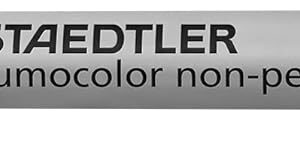 Staedtler Lumograph Non-Permanent Wet Erase Marker Pens, Fine Tip Refillable Colored Marker, Red, 315-2