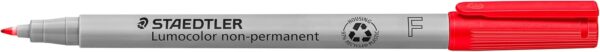 Staedtler Lumograph Non-Permanent Wet Erase Marker Pens, Fine Tip Refillable Colored Marker, Red, 315-2 - Image 2