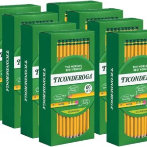 Ticonderoga Wood-Cased Pencils, Pre-Sharpened, 2 HB Soft, Yellow(Pack of 480)