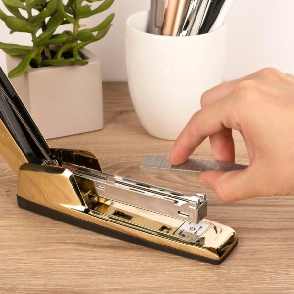 Swingline Stapler, 30 Sheet Capacity, 747 Business Stapler, Jam Free, Metal, Gold Chrome (74721) - Image 8