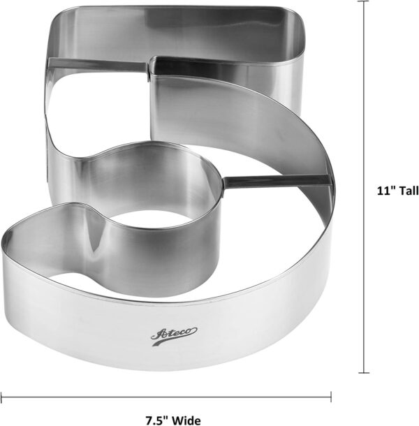 Ateco Extra Large Number 5 Cake Cutter - Image 2