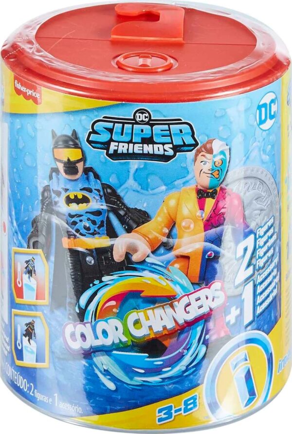 Fisher-Price Imaginext DC Super Friends Batman Toys, Color Changers Figure Set, Batman & Two-Face for Preschool Kids Ages 3+ Years - Image 6