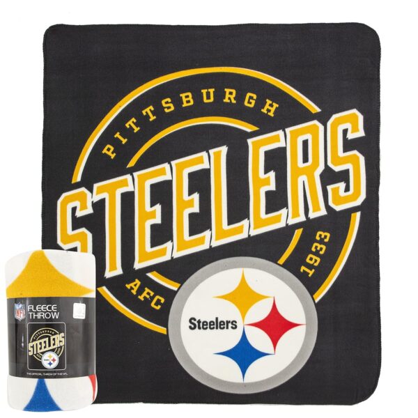 Northwest NFL Pittsburgh Steelers Unisex-Adult Fleece Throw Blanket, 50" x 60", Campaign - Image 2