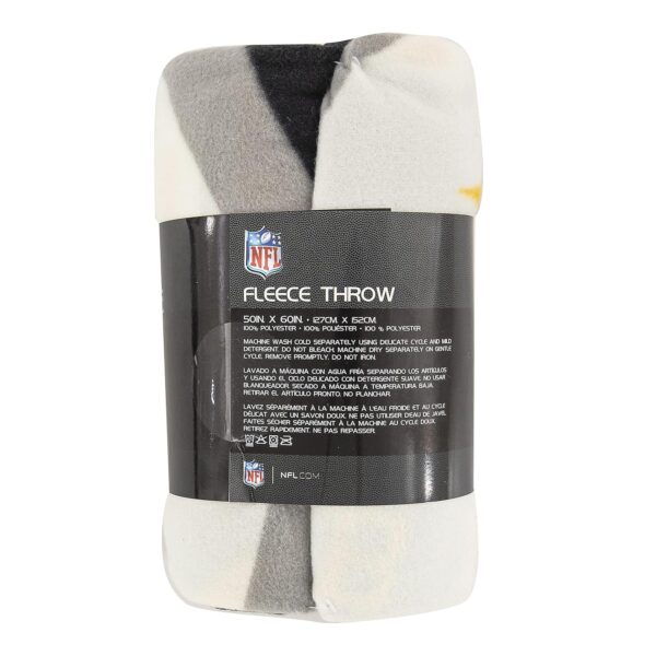Northwest NFL Pittsburgh Steelers Unisex-Adult Fleece Throw Blanket, 50" x 60", Campaign - Image 5