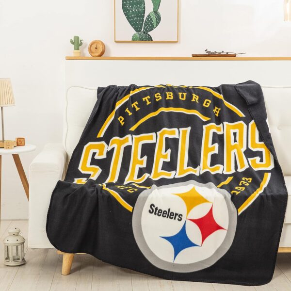 Northwest NFL Pittsburgh Steelers Unisex-Adult Fleece Throw Blanket, 50" x 60", Campaign - Image 6