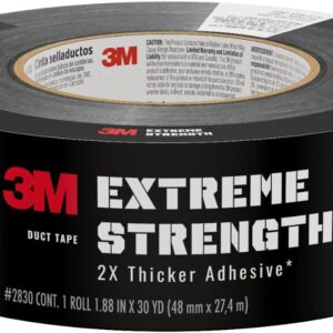 3M™ Extreme Strength Duct Tape 2830, 1.88 in x 30 yd (48 mm x 27.4 m), 12 Rolls/case