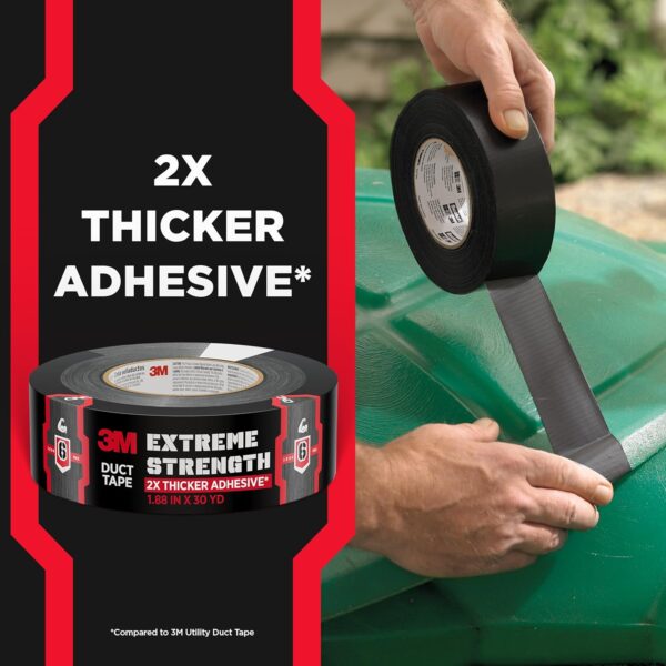 3M™ Extreme Strength Duct Tape 2830, 1.88 in x 30 yd (48 mm x 27.4 m), 12 Rolls/case - Image 7