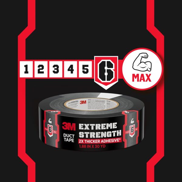3M™ Extreme Strength Duct Tape 2830, 1.88 in x 30 yd (48 mm x 27.4 m), 12 Rolls/case - Image 9