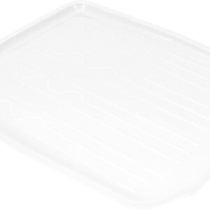 Kitchen Details Countertop Draining Tray | Dimensions: 18"x 15"x 1"| Designed for Stand Alone Dish Racks | Durable | Prevents Water Build Up | White