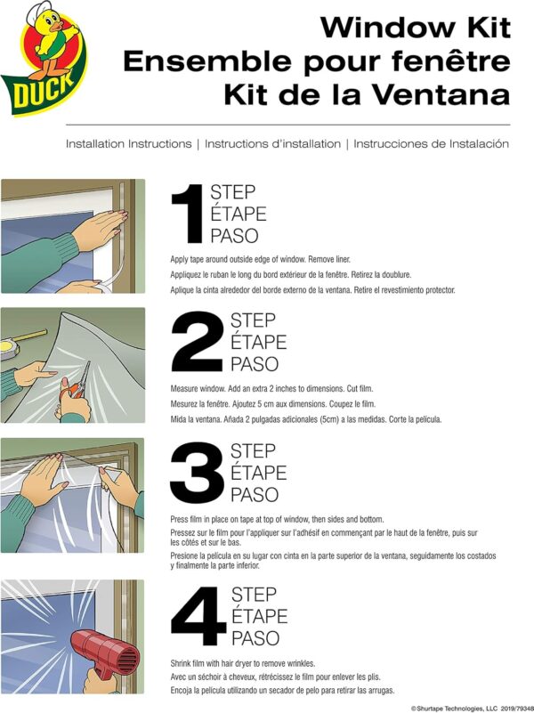Duck Brand Indoor 10-Window Shrink Film Insulator Kit, 62-Inch x 420-Inch, 286216 - Image 4